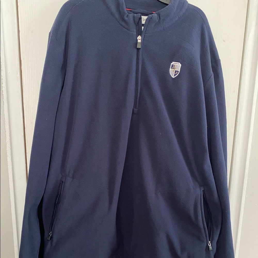 Adidas navy blue pull over Men’s jacket size XL
